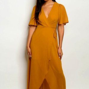 Wrap style Maxi Dress